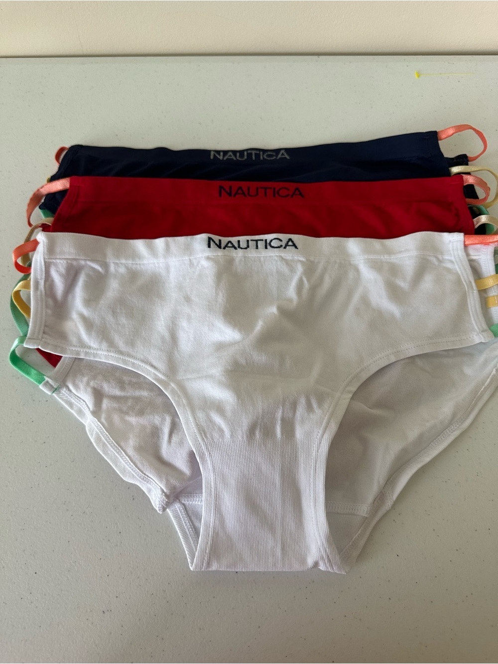 Nautica Cotton Bikini Briefs - uWhite, Red, Navy (3 Pack) size 1X/ NWOT 1148 - Picture 1 of 4